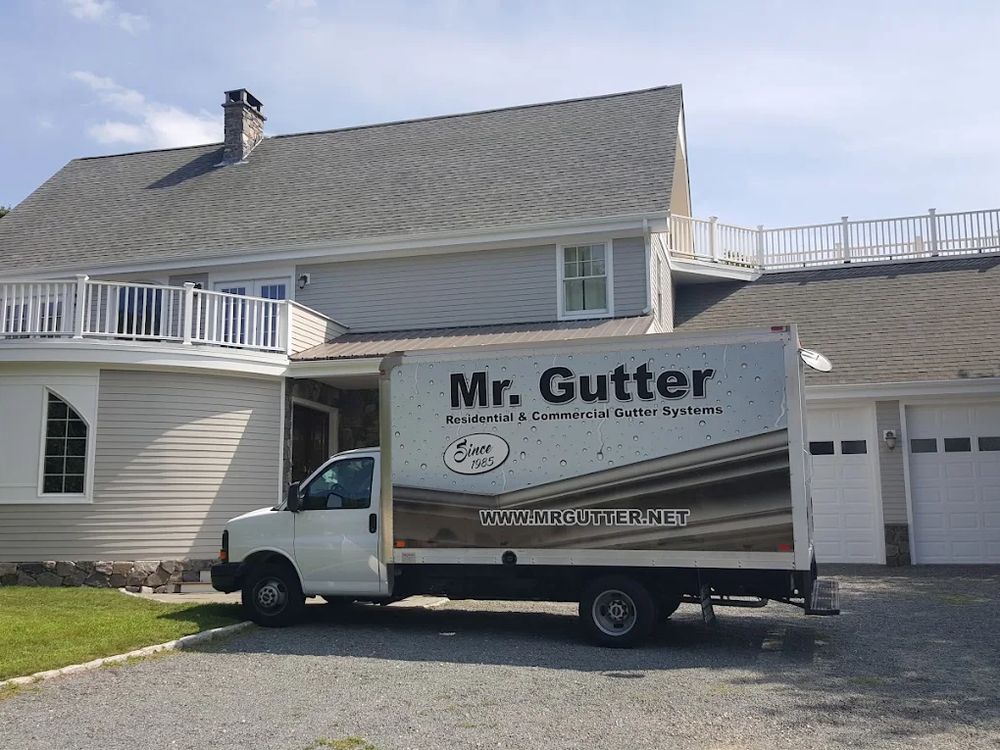 Mr. Gutter truck on a commercial job