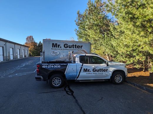 Mr. Gutter van parked at a customer's home
