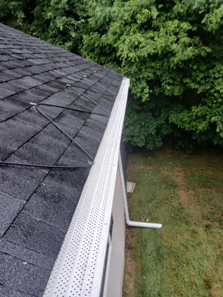 Proflow aluminum gutter guard over a seamless gutter